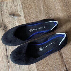 Rothy's The Point Solid Black Ballet Flats Shoes Women’s Size US‎ 7.5